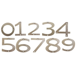 vendita online Numeri civici in acciaio inox altezza 80 mm. Cassette postali, bacheche e casellari Vanzo Centro Fer